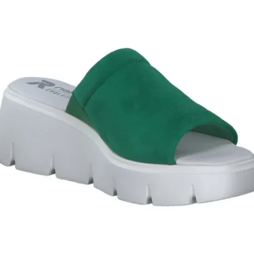 Rieker Evolution W1551, Plateau-Pantoletten, Damen, applegreen