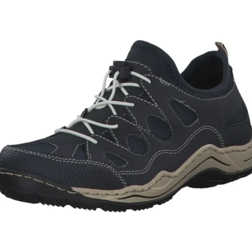 Rieker L0551, Schnürschuhe, Damen, Blau