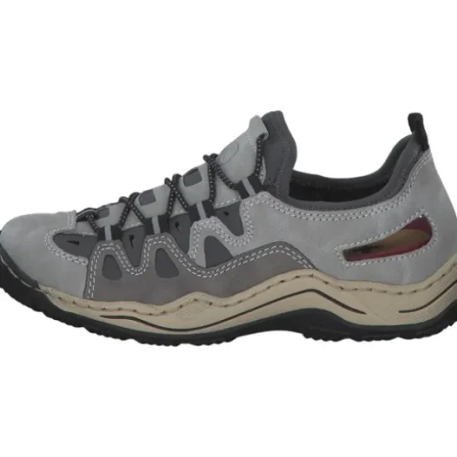 Rieker L0539, Slipper, Damen, cement/grey/blei