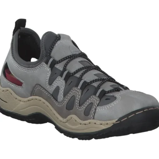 Rieker L0539, Slipper, Damen, cement/grey/blei