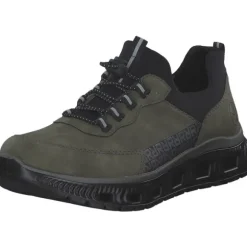 Rieker M6058, Schnürschuhe, Damen, liane/schwarz/schwarz
