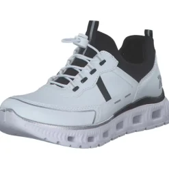 Rieker M6062, Schnürschuhe, Damen, weiss/bianco/schwarz/schwarz