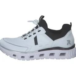 Rieker M6062, Schnürschuhe, Damen, weiss/bianco/schwarz/schwarz