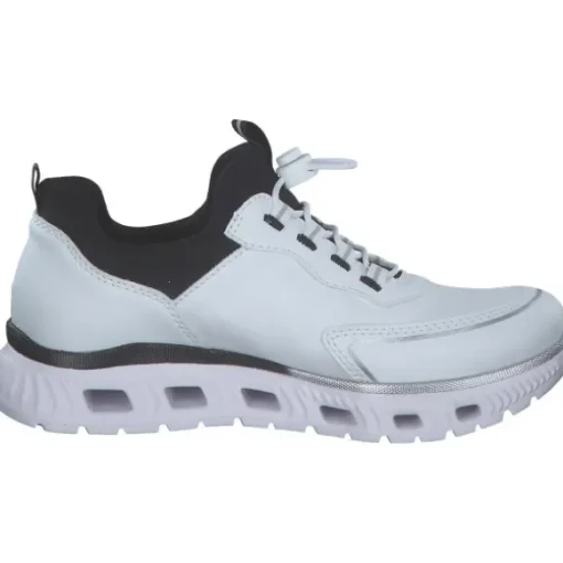Rieker M6062, Schnürschuhe, Damen, weiss/bianco/schwarz/schwarz