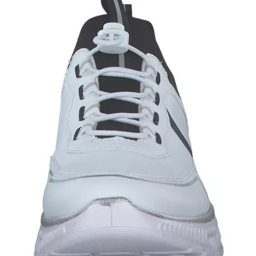 Rieker M6062, Schnürschuhe, Damen, weiss/bianco/schwarz/schwarz