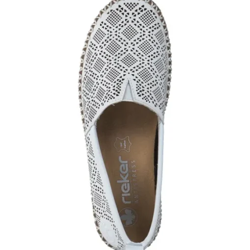 Rieker M2851, Slipper, Damen, Weiß