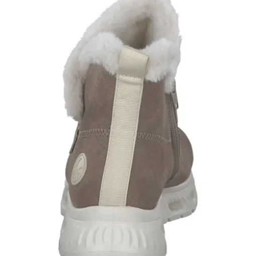 Rieker M6050, Winterstiefeletten, Damen, Weiß (Pfeffer)