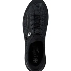 Rieker N1455, Schnürschuhe, Damen, pazifik/ozean/black/schwarz
