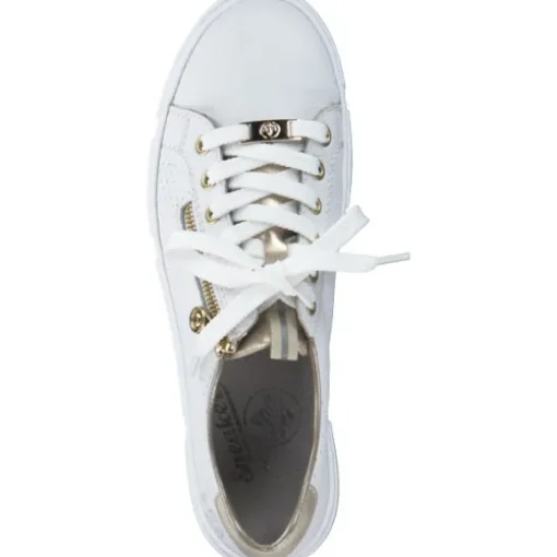Rieker N5932, Schnürschuhe, Damen, hartweiss/muschel