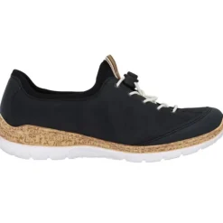 Rieker N4263, Sneakers Low, Damen, Pazifik Marine Schwarz