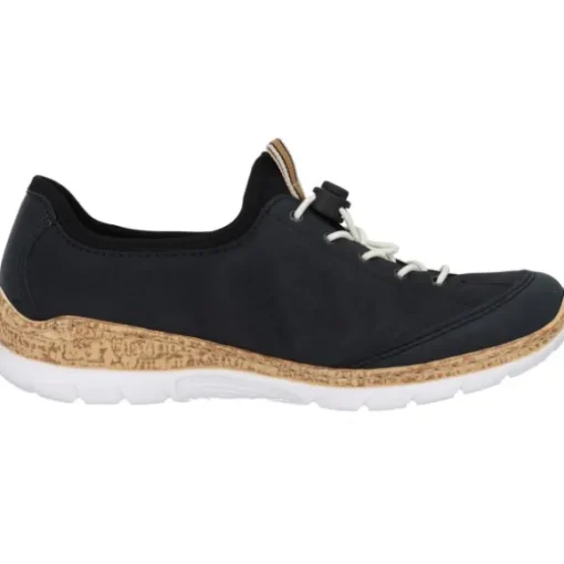 Rieker N4263, Sneakers Low, Damen, Pazifik Marine Schwarz