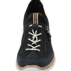 Rieker N4263, Sneakers Low, Damen, Pazifik Marine Schwarz