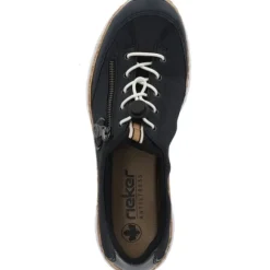 Rieker N4263, Sneakers Low, Damen, Pazifik Marine Schwarz