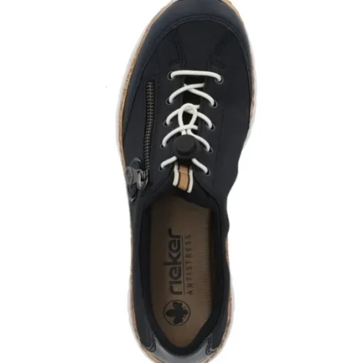 Rieker N4263, Sneakers Low, Damen, Pazifik Marine Schwarz
