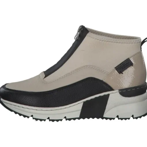 Rieker N6352, Stiefeletten, Damen, Schwarz/Weiss