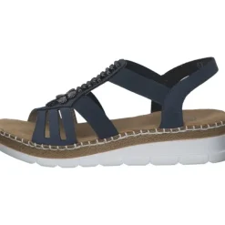 Rieker V1206, Keilsandaletten, Damen, Blau