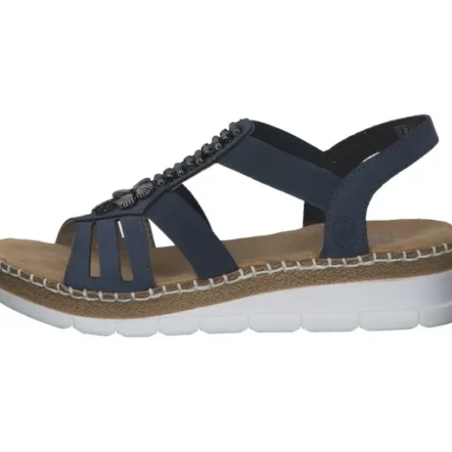 Rieker V1206, Keilsandaletten, Damen, Blau