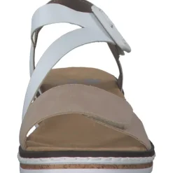 Rieker V3660, Keilsandaletten, Damen, Rosa/Beige/weiss
