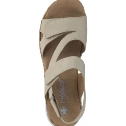 Rieker V2366, Keilsandaletten, Damen, Beige