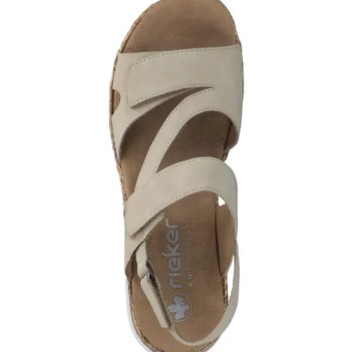 Rieker V2366, Keilsandaletten, Damen, Beige