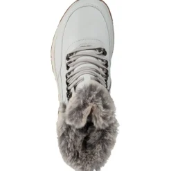 Rieker W0063-80, Schnürstiefel, Damen, offwhite/murmel