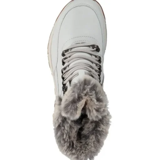 Rieker W0063-80, Schnürstiefel, Damen, offwhite/murmel