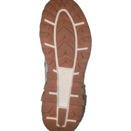 Rieker W0063-80, Schnürstiefel, Damen, offwhite/murmel