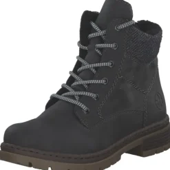 Rieker Y7424-45, Schnürstiefel, Damen, anthrazit/grau