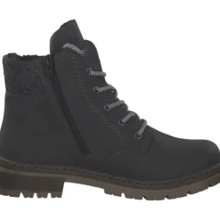 Rieker Y7424-45, Schnürstiefel, Damen, anthrazit/grau
