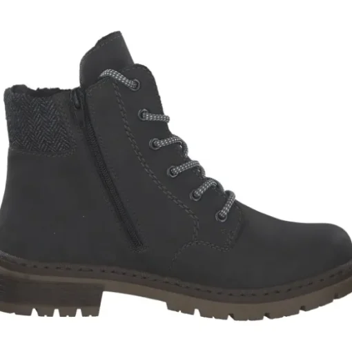 Rieker Y7424-45, Schnürstiefel, Damen, anthrazit/grau
