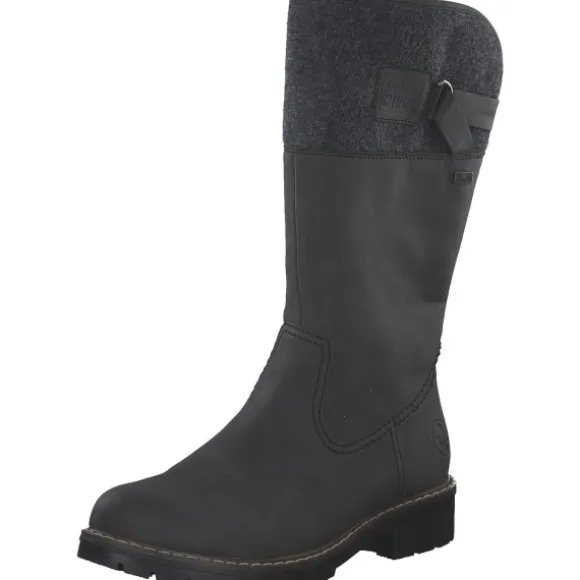Rieker Y9190, Winterstiefel, Damen, anthrazit/anthrazit