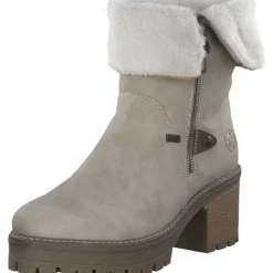 Rieker Y8582, Winterstiefeletten, Damen, Weiß (Zimt)