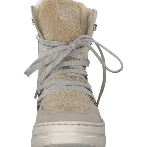 Rieker Z7430, Schnürstiefel, Damen, ginger/beige/champignon