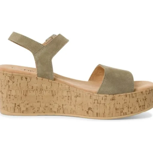 s. Oliver 28311, Plateau-Sandaletten, Damen, PISTACHIO