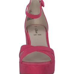 s. Oliver 28318, Plateau-Sandaletten, Damen, FUXIA