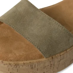 s. Oliver 28311, Plateau-Sandaletten, Damen, PISTACHIO
