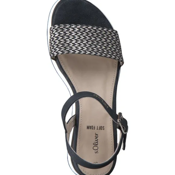s. Oliver 28708-42, Plateau-Sandaletten, Damen, black