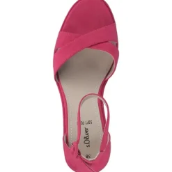 s. Oliver 28318, Plateau-Sandaletten, Damen, FUXIA