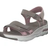 Skechers 119305, Keilsandaletten, Damen, taupe/pink