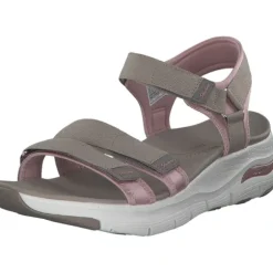 Skechers 119305, Keilsandaletten, Damen, taupe/pink