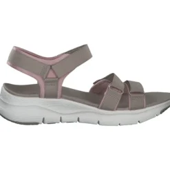 Skechers 119305, Keilsandaletten, Damen, taupe/pink