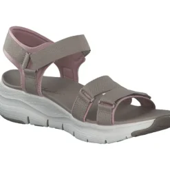 Skechers 119305, Keilsandaletten, Damen, taupe/pink
