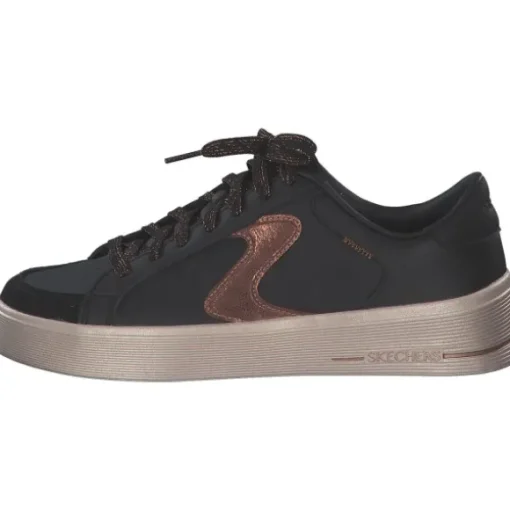 Skechers 185170, Schnürschuhe, Damen, BLACK / BROWN TRIM