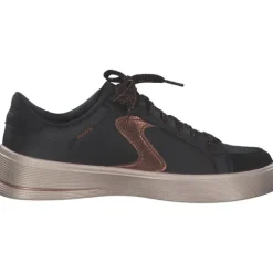 Skechers 185170, Schnürschuhe, Damen, BLACK / BROWN TRIM