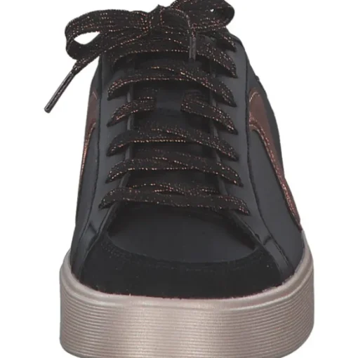 Skechers 185170, Schnürschuhe, Damen, BLACK / BROWN TRIM