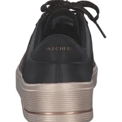 Skechers 185170, Schnürschuhe, Damen, BLACK / BROWN TRIM