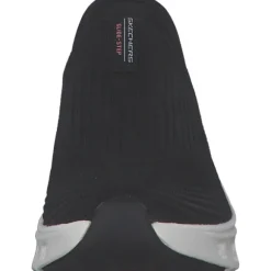 Skechers 150422, Slip-On-Sneaker, Damen, BLACK KNIT / PINK TRIM