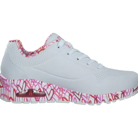 Skechers 155506, Sneakers Low, Damen, WRPK white/red/pink