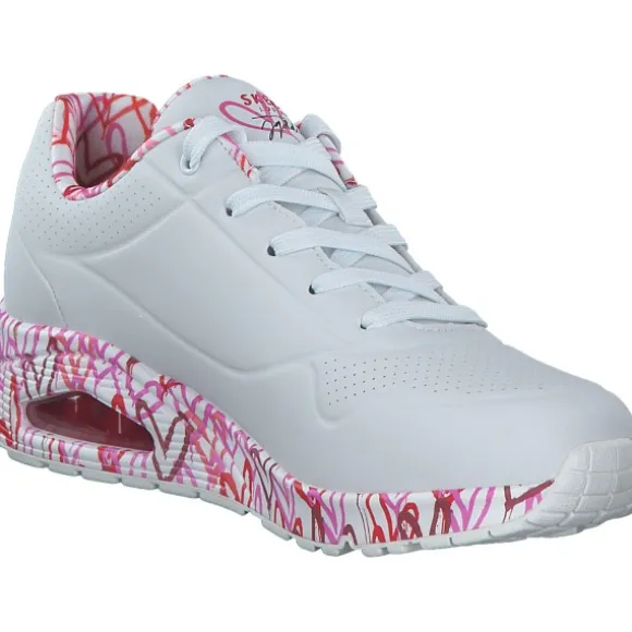 Skechers 155506, Sneakers Low, Damen, WRPK white/red/pink