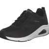 Skechers 177411-BLK TRES AIR UNO-GLIT AIRY, Schnürschuhe, Damen, BLACK GLITTER